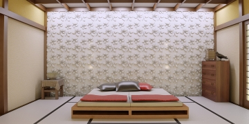 Белые панели на стену - пример в интерьере
